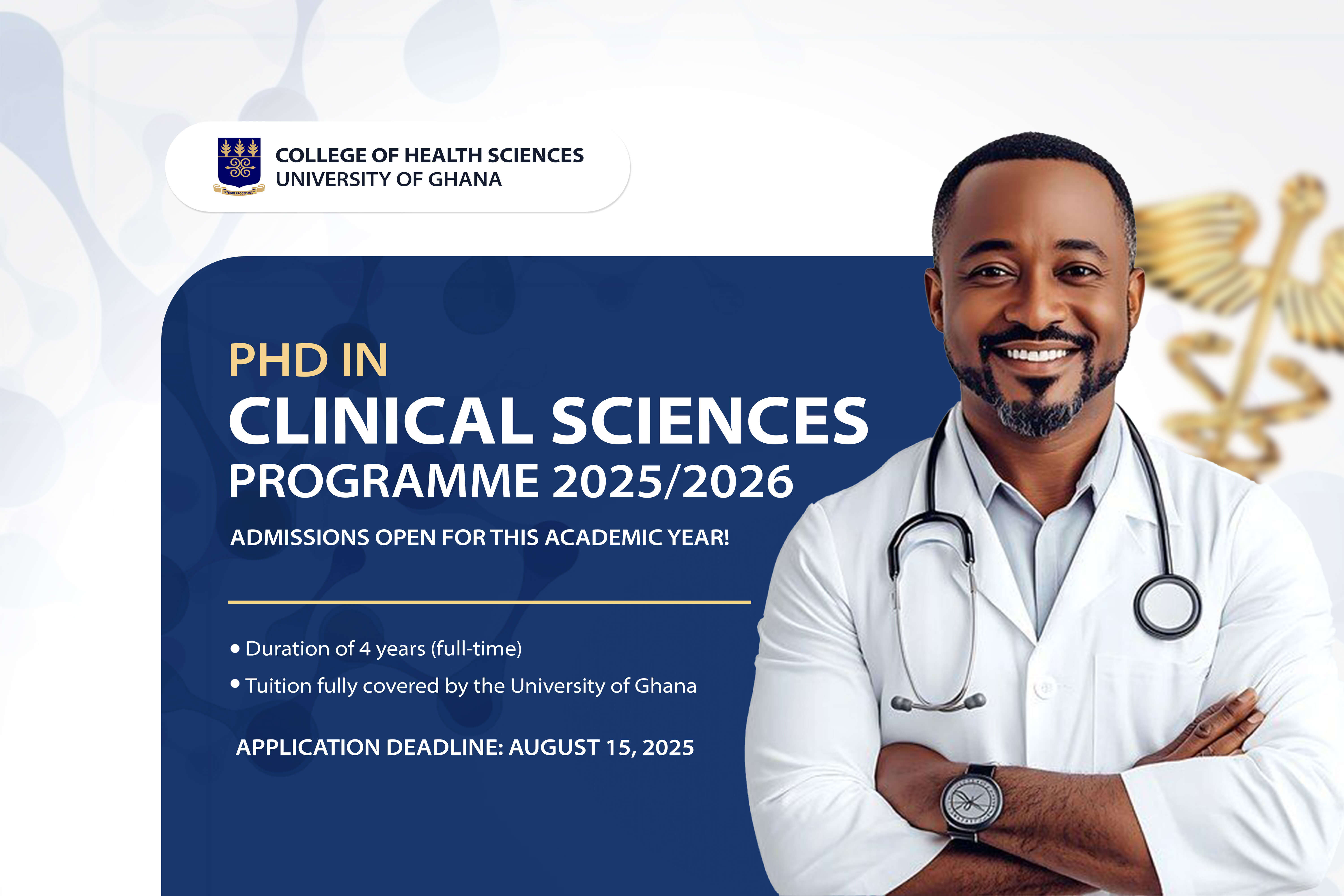 PhD In Clinical Sciences Programme Admissions Open For The 2025/2026 Academic Year!